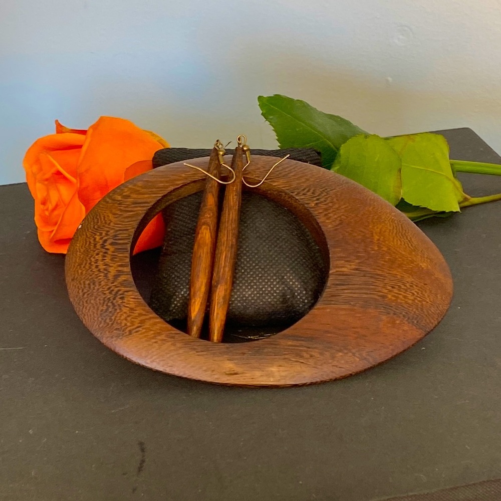 Local High Desert Mesquite Wood Earrings and Bracelet